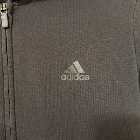 Adidas 3 Stripe Full Zip Up Hoodie Jacket Women Size Medium Black Athleisure - Picture 4 of 10